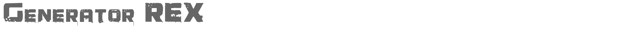 Sample characters Generator Rex Font
